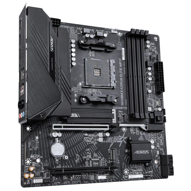Дънна платка GIGABYTE B550M X AORUS ELITE WIFI7, AM4, 4x DDR4, 2x M.2, 4x SATA 6Gb/s, HDMI, DisplayPort, Micro ATX