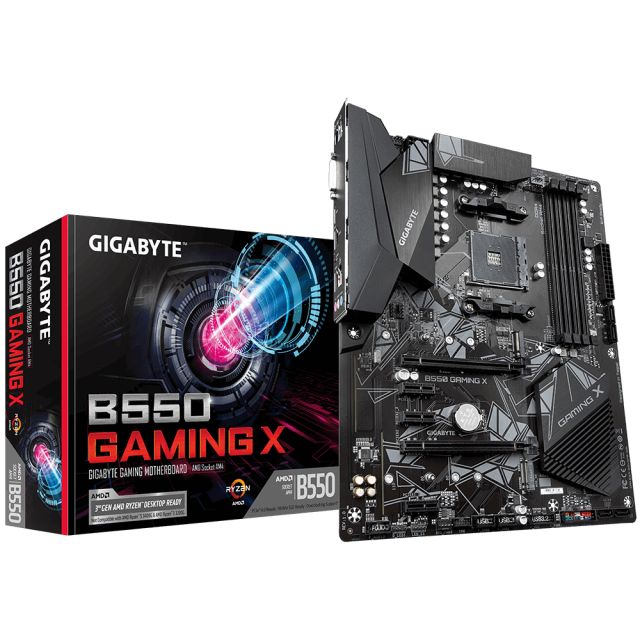 Дънна платка GIGABYTE B550 X GAMING, AM4, 4x DDR4, 2x M.2, 4x SATA 6Gb/s, HDMI, DVI-D, ATX