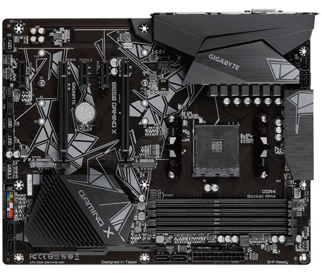 Дънна платка GIGABYTE B550 X GAMING, AM4, 4x DDR4, 2x M.2, 4x SATA 6Gb/s, HDMI, DVI-D, ATX