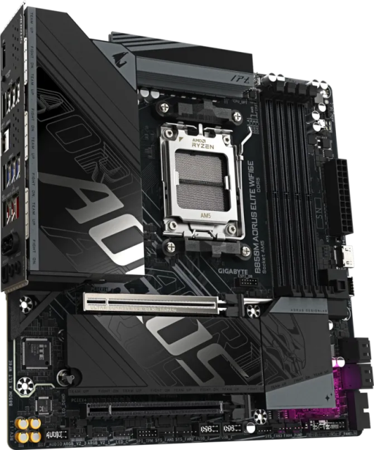 Дънна платка GIGABYTE B850M AORUS ELITE WF6E, AM5, 4x DDR5, 2x M.2, 4x SATA 6Gb/s, DisplayPort, Micro ATX