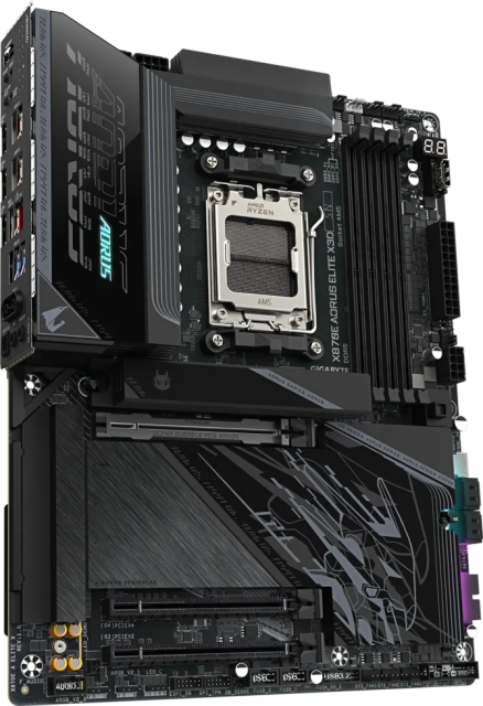 Дънна платка Gigabyte X870E AORUS ELITE X3D, AM5, 4x DDR5, 4x M.2, 4x SATA 6Gb/s, HDMI, ATX