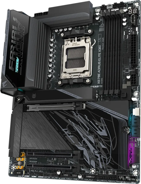 Дънна платка Gigabyte X870E AORUS ELITE X3D, AM5, 4x DDR5, 4x M.2, 4x SATA 6Gb/s, HDMI, ATX