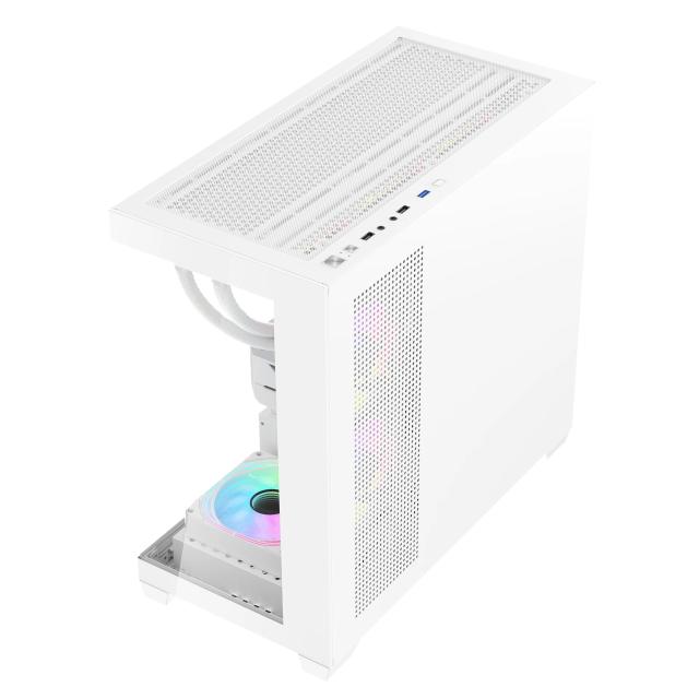 Kутия Darkflash DS900M White, Mini Tower, 1x USB 3.0, 2x USB 2.0, 1x HD Audio, mATX / Mini-ITX