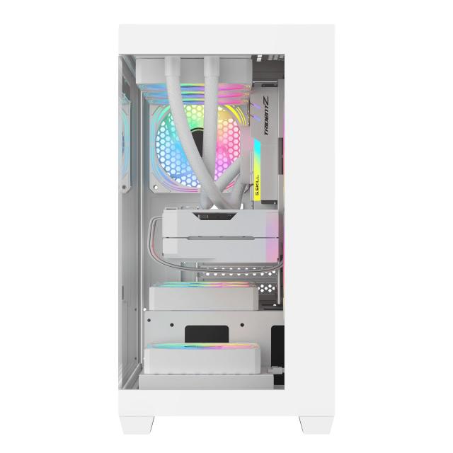 Kутия Darkflash DS900M White, Mini Tower, 1x USB 3.0, 2x USB 2.0, 1x HD Audio, mATX / Mini-ITX