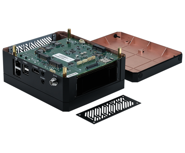 Kомпютър Palit PANDORA NVIDIA Jetson Orin NX, Arm Cortex 6C (A78AE v8.2 64-bit), 8GB LPDDR5, 128GB M.2 NVMe SSD, Wi-Fi+BT, 2x RJ45 Gigabit Ethernet, HDMI, No OS