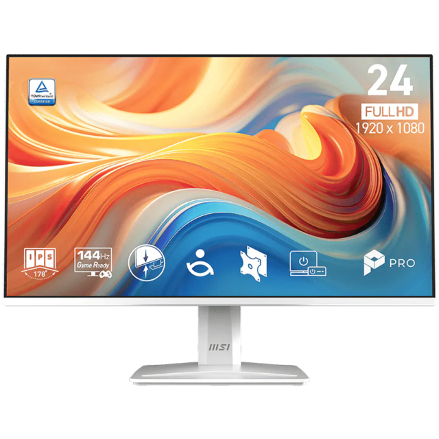 Монитор MSI PRO MP243W E14 Professional Business, 23.8" (60.45 cm) FHD IPS Anti-glare Panel, 144Hz, 1ms, 300 cd/m², HDMI, DP
