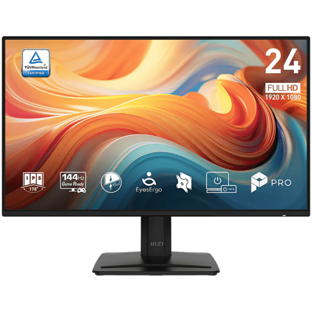 Монитор MSI PRO MP243 E14 Professional Business, 23.8" (60.45 cm) FHD IPS Anti-glare Panel, 144Hz, 1ms, 300 cd/m², HDMI, DP