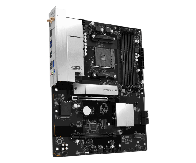 Дънна платка ASRock B550 ROCK WIFI, AM4, 4x DDR4, 3x M.2 NVMe SSD, 4x SATA3 6.0 Gb/s, HDMI, ATX