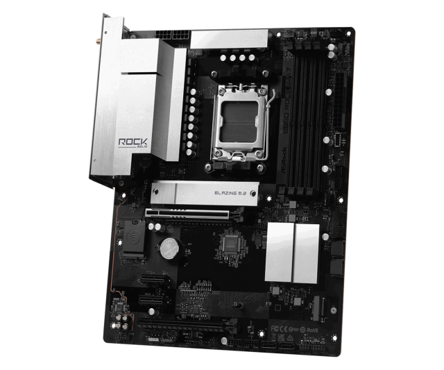 Дънна платка ASRock B650 ROCK WIFI7, AM5, 4x DDR5, 2x M.2 NVMe SSD, 4x SATA3 6.0 Gb/s, HDMI, ATX