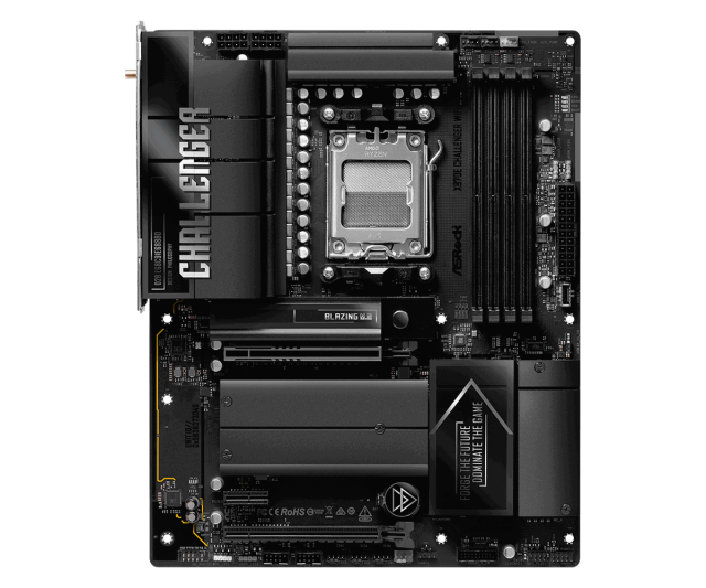 Дънна платка ASRock X870E CHALLENGER WIFI7, AM5, 4x DDR5, 4x M.2 NVMe, 2x SATA 6Gb/s, HDMI, ATX