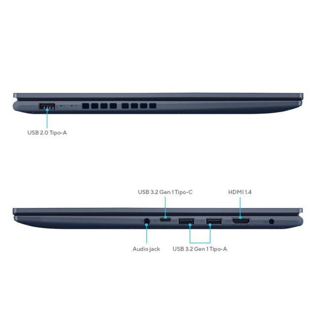 Лаптоп ASUS Vivobook 15 2026 M1502XA-BQ012, AMD Ryzen 7 7840HS 8C (3.80 / 5.1 GHz, 16MB Cache), 15.6'' (39.62 cm) FHD IPS Display, AMD Radeon 780M, 16GB DDR5, 512 GB M.2 NVMe SSD, No OS