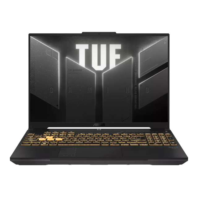 Лаптоп ASUS TUF Gaming F16 FX607VJR-TU306W, Intel Core 7 230H 10C (1.8 / 5.2 GHz, 24MB Cache), 16.0" (40.64 cm) WUXGA IPS Anti-glare Display, NVIDIA GF RTX3050 6GB GDDR6, 16GB DDR5, 512GB M.2 NVMe SSD, Windows 11 Home