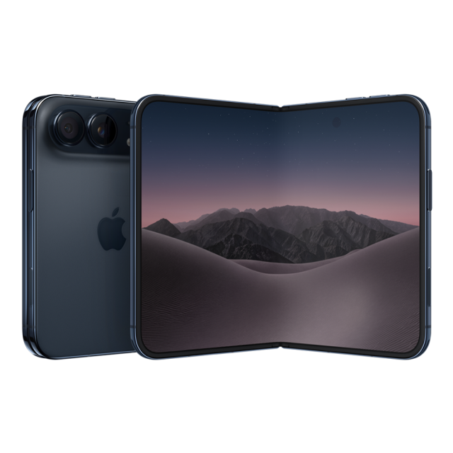 Смартфон Apple iPhone Duo Night Sky, 7.6" (19.30cm) OLED 120Hz + 5.4" (13.71cm) OLED 120Hz дисплей, Apple A20 Pro 6C (2x 4.93 / 4x 2.8 GHz), Dual SIM, 12GB RAM, 256GB Flash памет, 48 + 48 & 12 Mpix камери, iOS