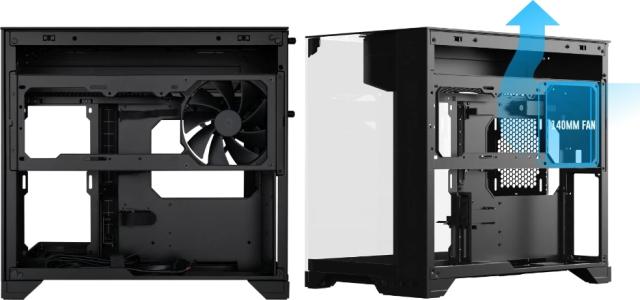 Кутия Lian-Li O11 Vision-M Black, Mini Tower, 2x USB 3.0 Type-A, 1x USB Type-C, 1x HD Audio, mATX, Mini-ITX