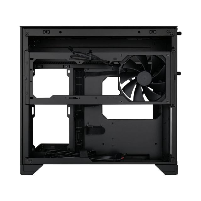 Кутия Lian-Li O11 Vision-M Black, Mini Tower, 2x USB 3.0 Type-A, 1x USB Type-C, 1x HD Audio, mATX, Mini-ITX