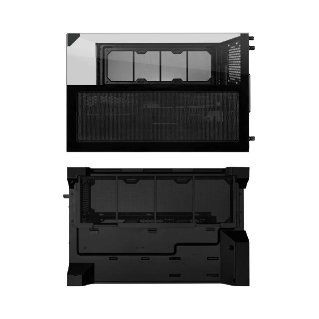 Кутия Lian-Li O11 Vision-M Black, Mini Tower, 2x USB 3.0 Type-A, 1x USB Type-C, 1x HD Audio, mATX, Mini-ITX