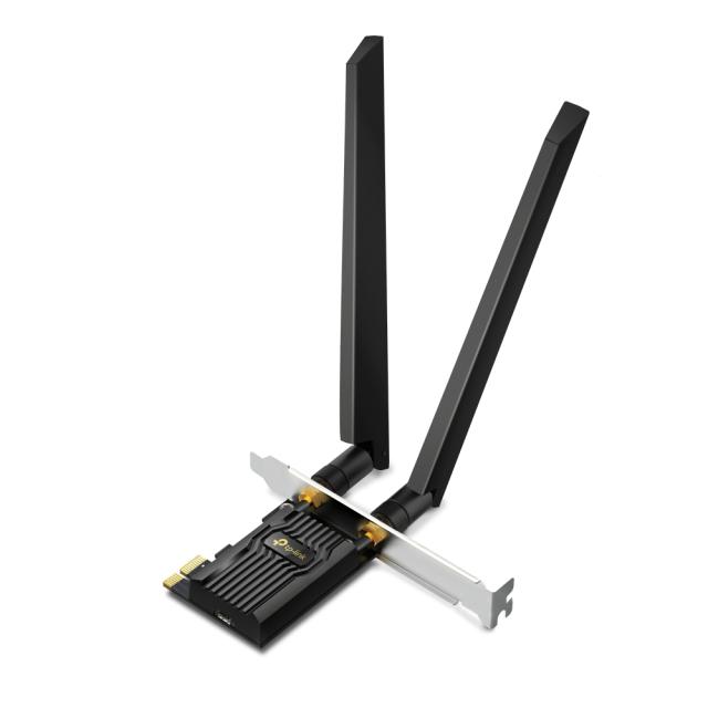 Мрежови адаптер TP-Link Archer TXE72E, 5400Mbps, Wireless AX+Bluetooth 5.3, 2.4GHz / 5GHz / 6GHz (574 + 2402 + 2402 Mbps), PCIe