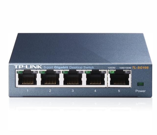 Суич TP-Link TL-SG105, 5x 10/100/1000 Mbps, метален