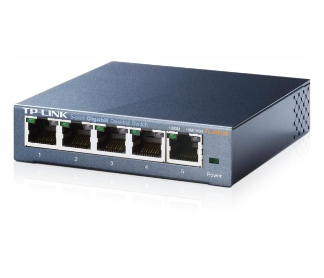 Суич TP-Link TL-SG105, 5x 10/100/1000 Mbps, метален