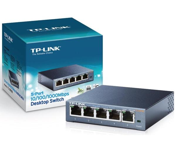 Суич TP-Link TL-SG105, 5x 10/100/1000 Mbps, метален