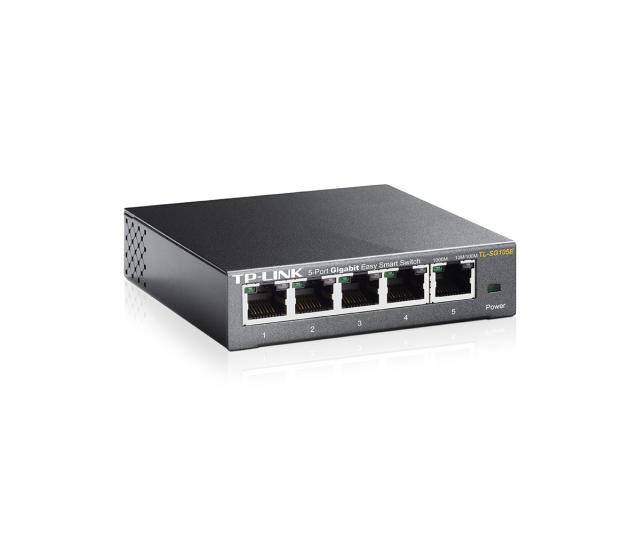Суич TP-Link TL-SG105E, 5x 10/100/1000 Mbps, управляем, до 32 VLANs