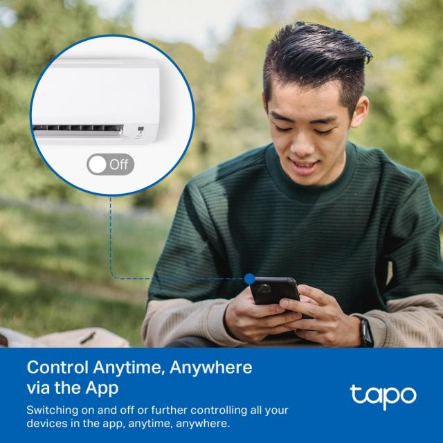 Смарт контролер TP-Link Tapo H110, Smart IR & IoT хъб, поддържа 18 типа устройства и над 8000 марки, звънец, Wi-Fi, черен