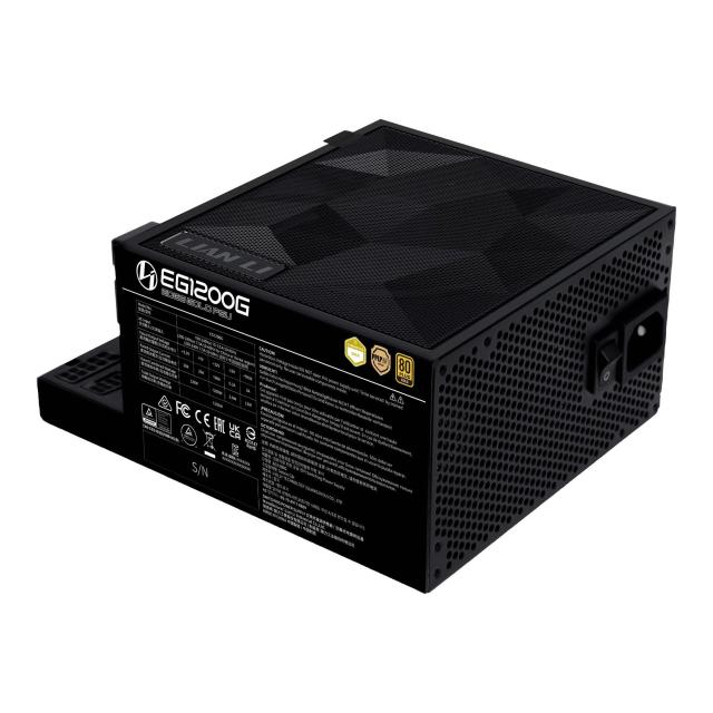 Захранване Lian Li EG1200G 1200W, Active PFC, PCIe 5.1, ATX 3.1, USB Hub included, 80 Plus Gold, Fully modular