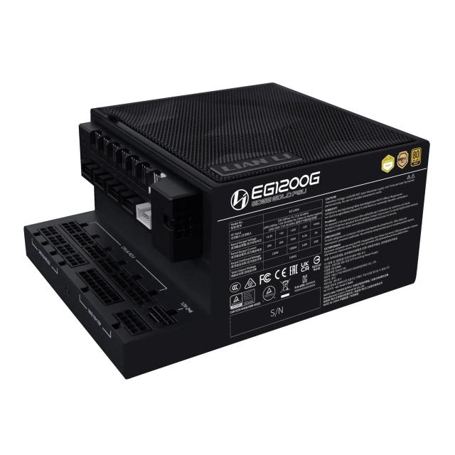 Захранване Lian Li EG1200G 1200W, Active PFC, PCIe 5.1, ATX 3.1, USB Hub included, 80 Plus Gold, Fully modular