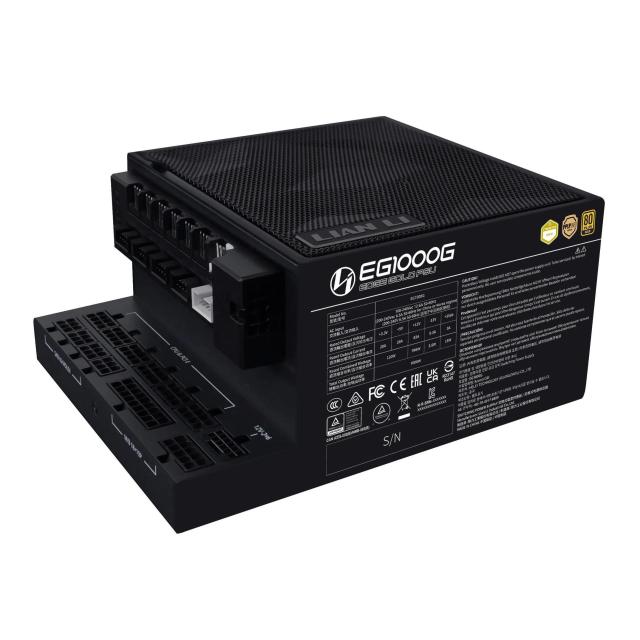 Захранване Lian Li EG1000G 1000W, Active PFC, PCIe 5.1, ATX 3.1, USB Hub included, 80 Plus Gold, Fully modular