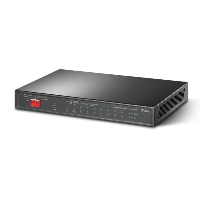 Суич TP-Link TL-SG1210MP, 1000 Mbps, 9x 10/100/1000 RJ-45 PoE+, 1x Combo SFP/RJ45 1000 Mbps