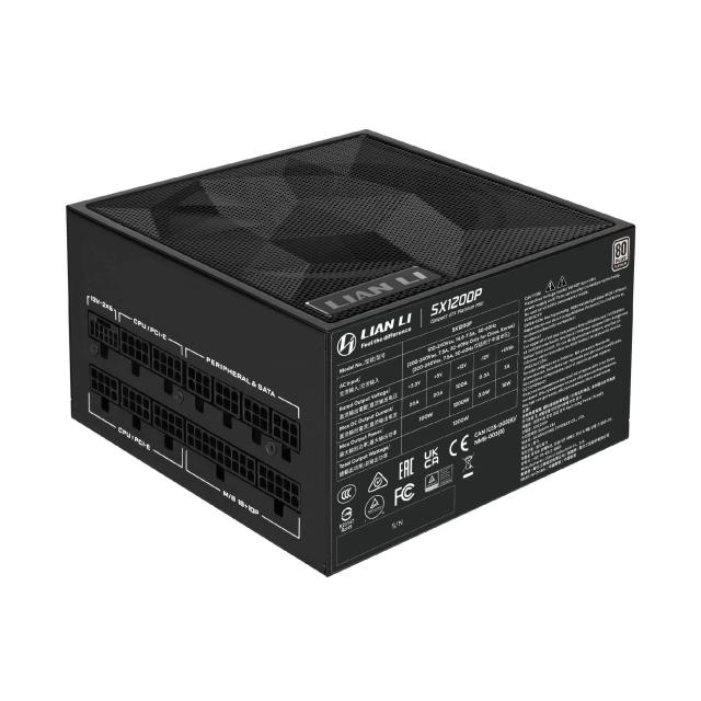 Захранване Lian Li SX1200P 1200W, Active PFC, PCIe 5.1, ATX 3.1, 80 Plus Platinum, Fully modular