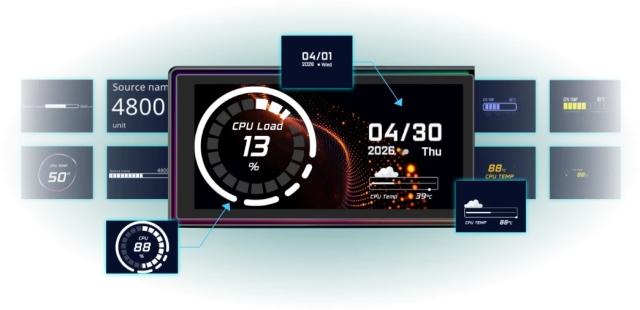 Охладител за процесор Lian Li HydroShift II OLED Curved 360 UNI FAN P28 - Black