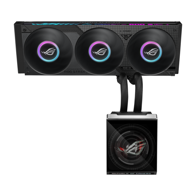 Охладител за процесор ASUS ROG Strix SLC IV 360 ARGB LCD, LGA 1700 / LGA 1851, AM4 / AM5, Черен