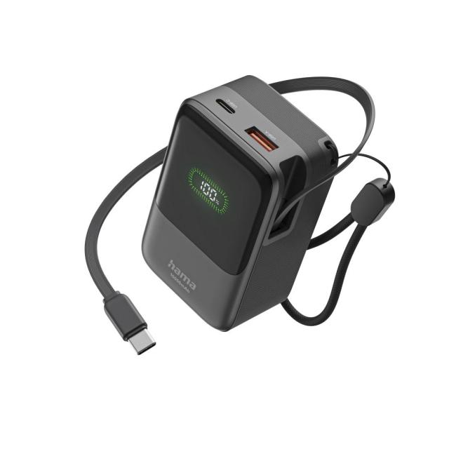 Външна батерия HAMA „Roll Up“, 10000 mAh, 20 W, USB Type-C