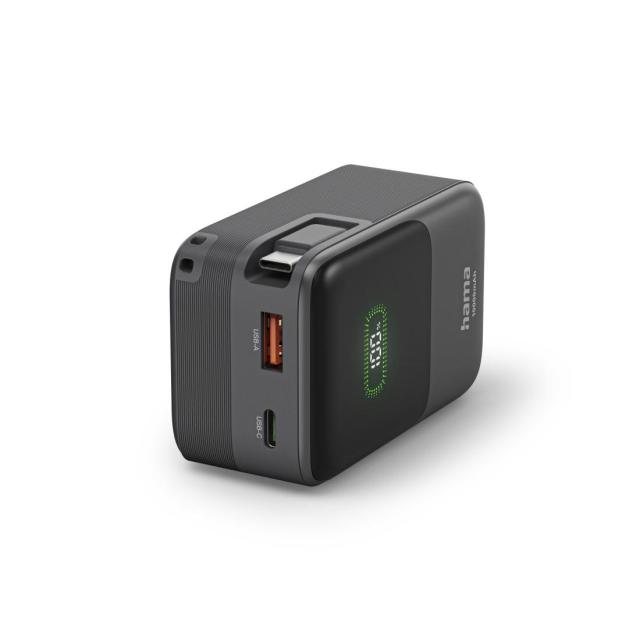 Външна батерия HAMA „Roll Up“, 10000 mAh, 20 W, USB Type-C