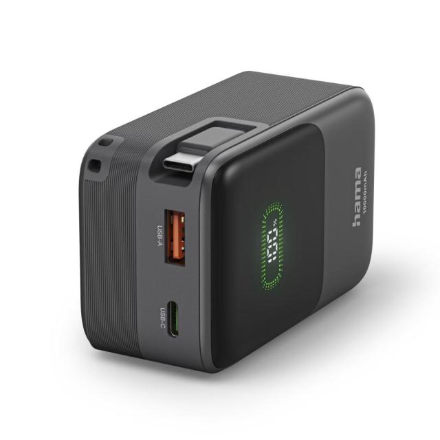 Външна батерия HAMA „Roll Up“, 10000 mAh, 20 W, USB Type-C