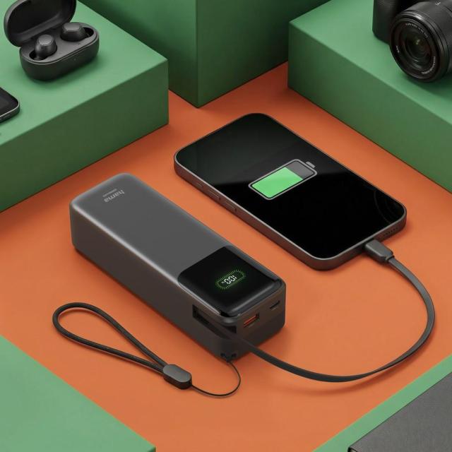 Външна батерия HAMA „Roll Up“, 20000 mAh, 45 W, USB Type-C