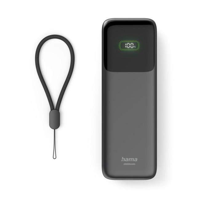 Външна батерия HAMA „Roll Up“, 20000 mAh, 45 W, USB Type-C
