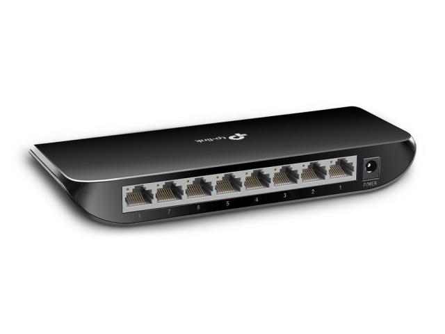 Суич TP-Link TL-SG1008D, 8x 10/100/1000 Mbps RJ45 порта, неуправляем