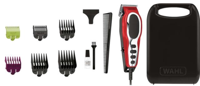 Машинка за подстригване Wahl 79111-2016, CloseCut Red, Corded Clipper Zero-overlap blades provide close cutting, 6 guide combs included