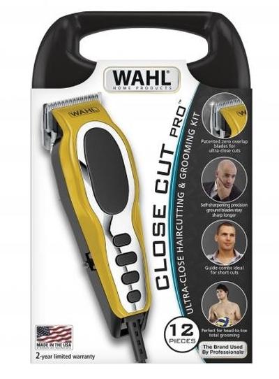 Машинка за подстригване Wahl 79111-1616, CloseCut, Corded Clipper Zero-overlap blades provide close cutting, 6 guide combs included