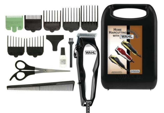 Машинка за подстригване Wahl 79111-516, Baldfader, Corded Clipper 14 piece haircutting kit, Includes taper lever, 7 guide combs and accessories