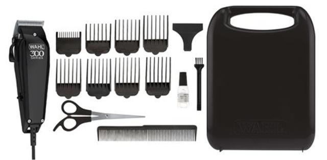 Машинка за подстригване Wahl 09247-1316, HomePro 300, Corded Clipper Cutting length adjustment with taper lever, Includes 8 guide combs and accessories