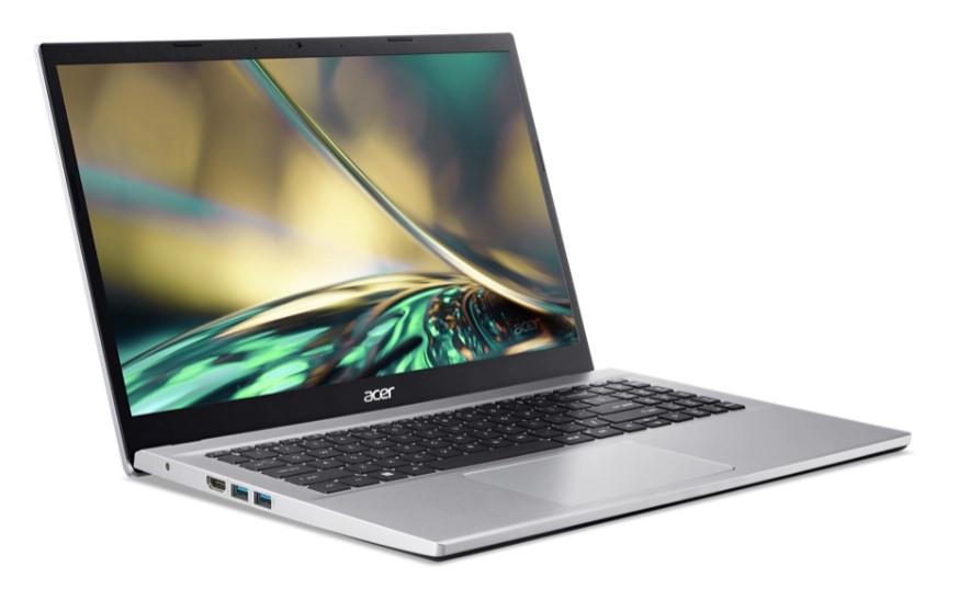 Лаптоп ACER NB ASPIRE 3 A315-59-774G (10-ядрен) Intel Core i7-1255U 1.7/4.7 GHz, 15.6'' (39.62 cm) FHD IPS SLIM BEZEL, 8GB DDR4 RAM, 1TB SSD, Free DOS, Pure Silver(BG), NX.K6SEX.004