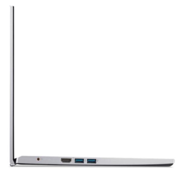 Лаптоп ACER NB ASPIRE 3 A315-59-774G (10-ядрен) Intel Core i7-1255U 1.7/4.7 GHz, 15.6'' (39.62 cm) FHD IPS SLIM BEZEL, 8GB DDR4 RAM, 1TB SSD, Free DOS, Pure Silver(BG), NX.K6SEX.004