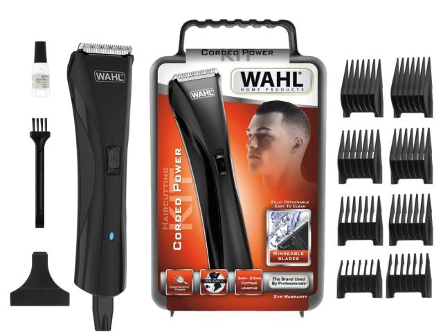 Машинка за подстригване Wahl 09699-1016, Hybrid Clipper, Corded Clipper 8 guide combs, rinseable blade, handle case and accessories