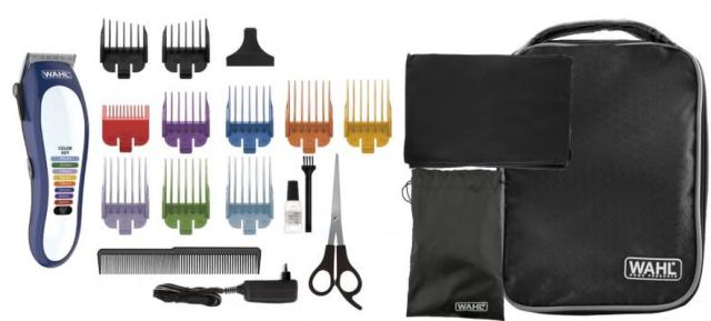 Машинка за подстригване Wahl 79600-3716, ColorPro, Lithium Ion Cordless Clipper, 50% more power precision clipper include taper lever and 10 colored guide combs