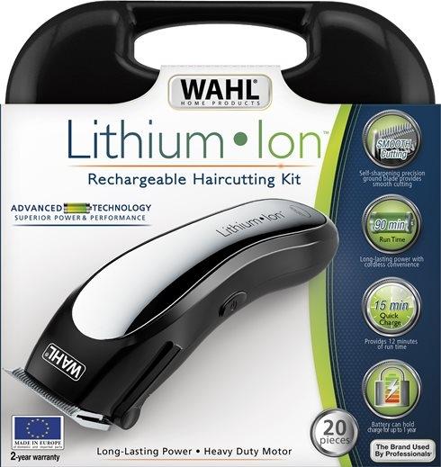 Машинка за подстригване Wahl 79600-3116, Lithium Ion, Cordless Clipper, 50% more power precision clipper include taper lever and 14 guide combs