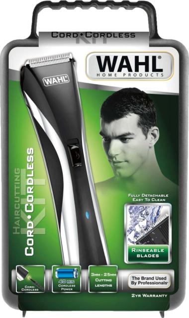 Машинка за подстригване Wahl 09698-1016, Hybrid Clipper LED, Cord/ Cordless Clipper, 8 guide combs, rinseable blade, LED indicator, handle case and accessories
