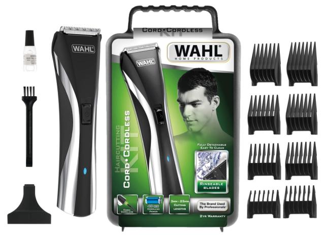 Машинка за подстригване Wahl 09698-1016, Hybrid Clipper LED, Cord/ Cordless Clipper, 8 guide combs, rinseable blade, LED indicator, handle case and accessories
